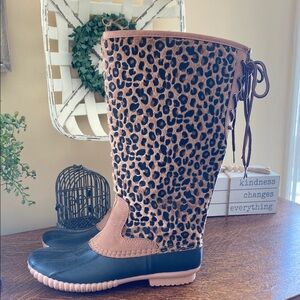 Leopard Print Women's Boots